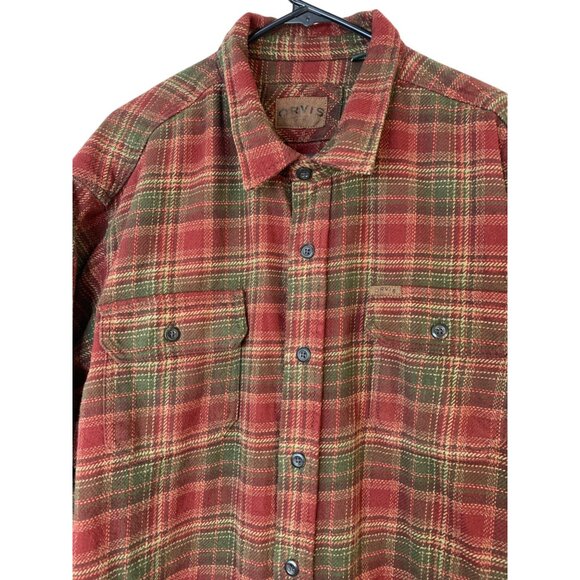 Orvis Mens XXL Thick Flannel Plaid Shirt Jacket Outdoor Shacket  RA10088 - Picture 14 of 15